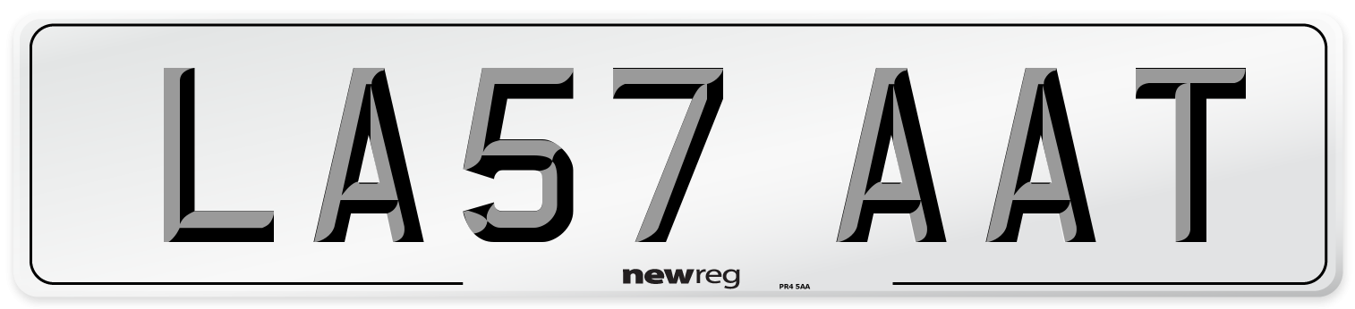 LA57 AAT Number Plate from New Reg